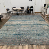 Blue and Gray Rug, 13'10"x 10'