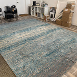 Blue and Gray Rug, 13'10"x 10'